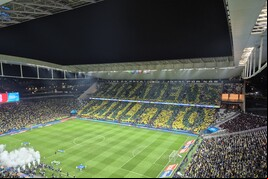 Mosaico em homenagem a Ancelotti na Neo Química Arena