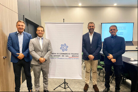 Representantes da Câmara de Comércio Italiana no Rio Grande do Sul