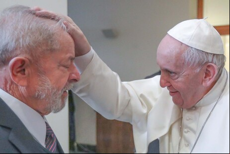 Lula em encontro com papa Francisco no Vaticano