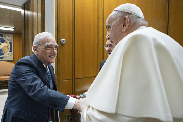 Martin Scorsese e Francisco no Vaticano - TODOS OS DIREITOS RESERVADOS