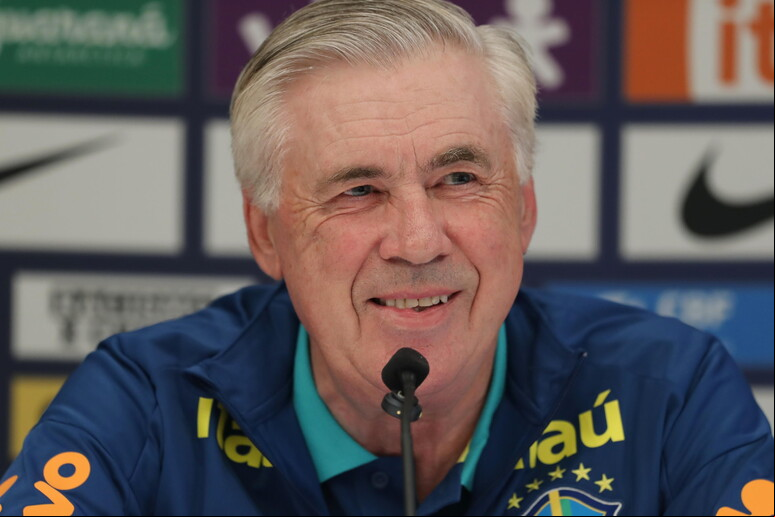 Ancelotti demonstrou otimismo com seleção brasileira © ANSA/EPA